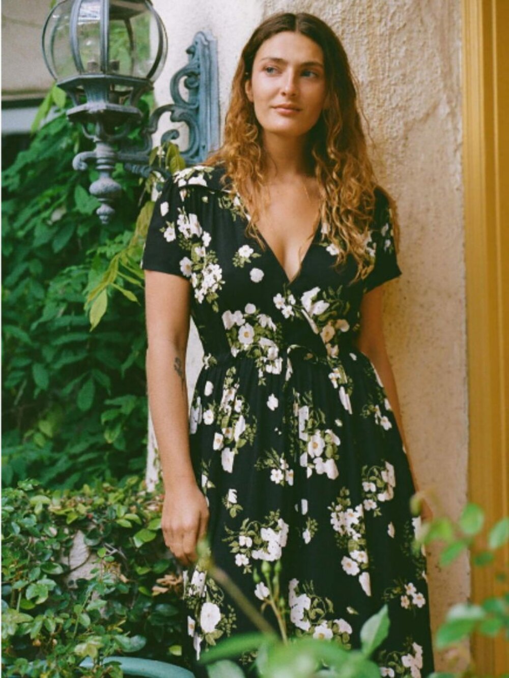 Christy Dawn The Simple Dawn Dress Sable Posy Black Floral Women's Large